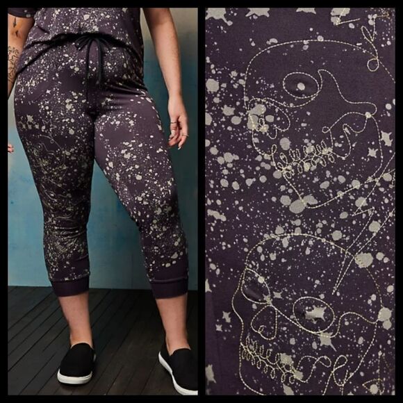 6X 30W Torrid LoveSick Splatter Tiedye Jogger Pants Pocket Cuffed Lounge sweatpa - Picture 1 of 8
